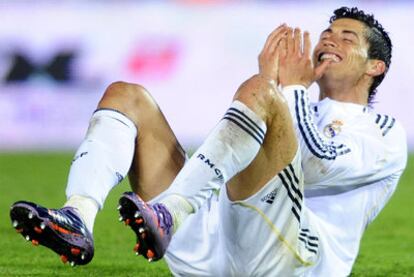 Cristiano Ronaldo, en un momento del partido del pasado miércoles entre el Mallorca y el Madrid.