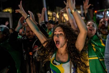 En Río de Janeiro, una gran movilización se manifestó a favor del triunfo de Bolsonaro.