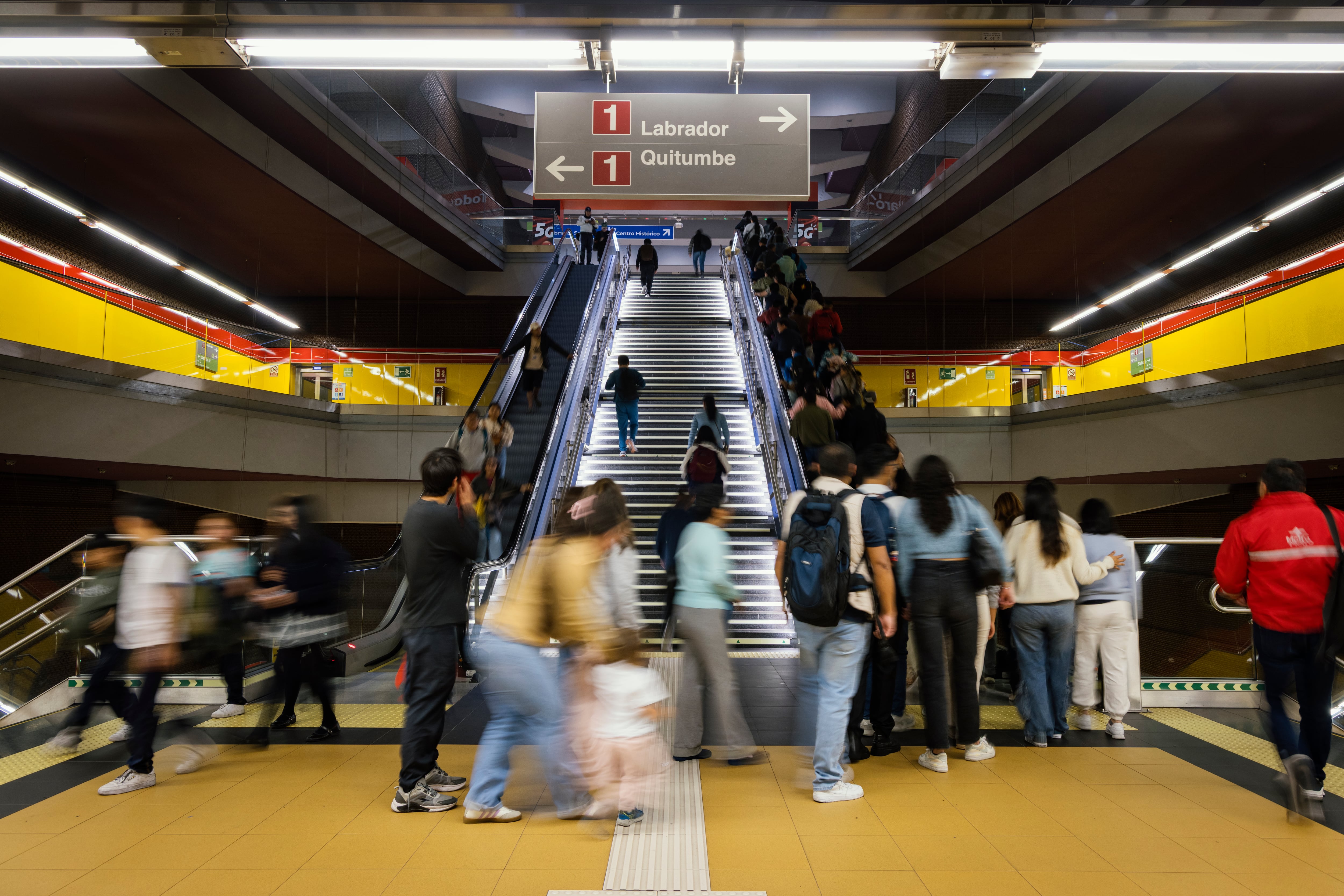 Estación del Metro de Quito, el 17 de marzo.