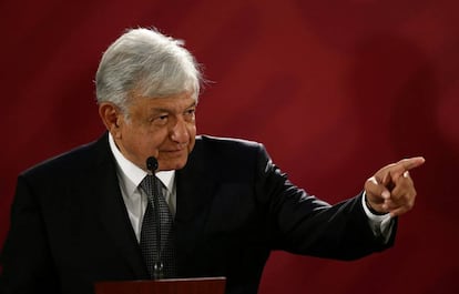 López Obrador, en el Palacio Nacional