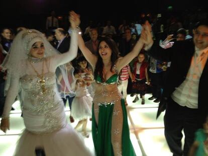 Dina, en su espectáculo de baile.