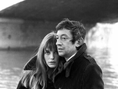 El cantante Serge Gainsbourg y Jane Birkin, pareja durante una década.