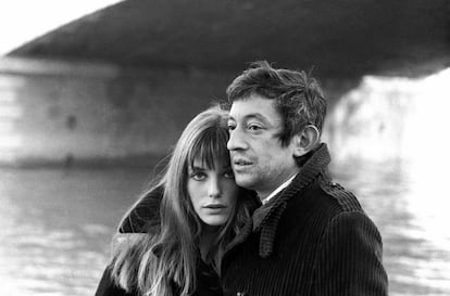 El cantante Serge Gainsbourg y Jane Birkin, pareja durante una década.
