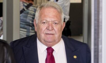 El exdiputado de CiU Jaume Camps a su salida del juicio por el caso del Palau de la Música.