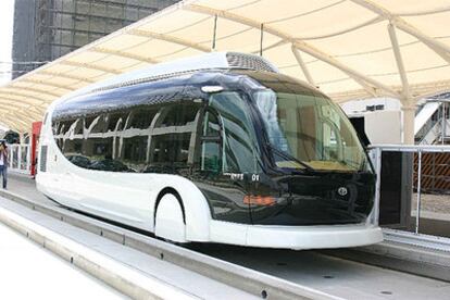 IMTS, autobús sin tripulación que circula por el recinto de Expo Aichi.