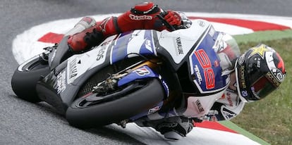 Jorge Lorenzo, en Montmeló.  