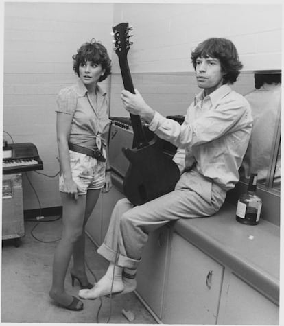 Linda Ronstadt and Mick Jagger