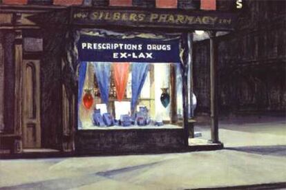 <i>Drugstore</i> (1927), de Edward Hopper, del Museo de Bellas Artes de Boston, que se exhibirá en octubre en el Thyssen-Bornemisza, en la exposición <i>Mímesis. Realismos modernos</i>