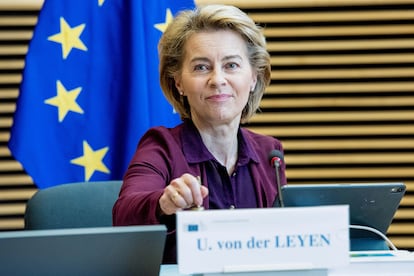 La presidenta de la Comisión Europea, Ursula von der Leyen, el 24 de julio en Bruselas.