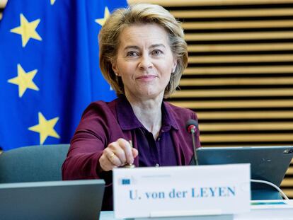 La presidenta de la Comisión Europea, Ursula von der Leyen, el 24 de julio en Bruselas.