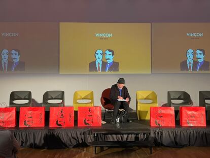 Fernando Amat, el jueves en la presentación del libro sobre Vinçon.