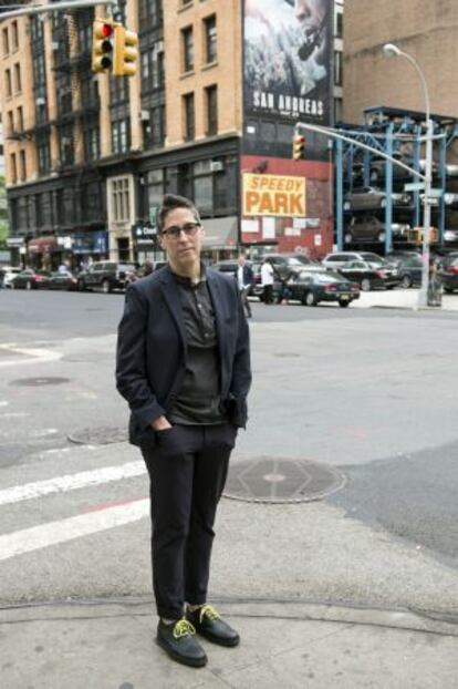 La dibujante Alison Bechdel, fotografiada en Nueva York.