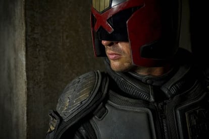 Karl Urban, en un fotograma de &#039;Dredd&#039;.