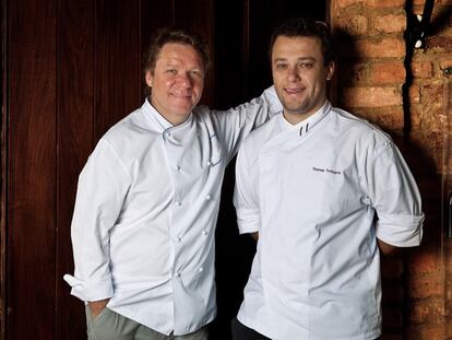Los cocineros Claude y Thomas Troisgros. Imagen proporcionada por el restaurante Oseille, en Río de Janeiro.
