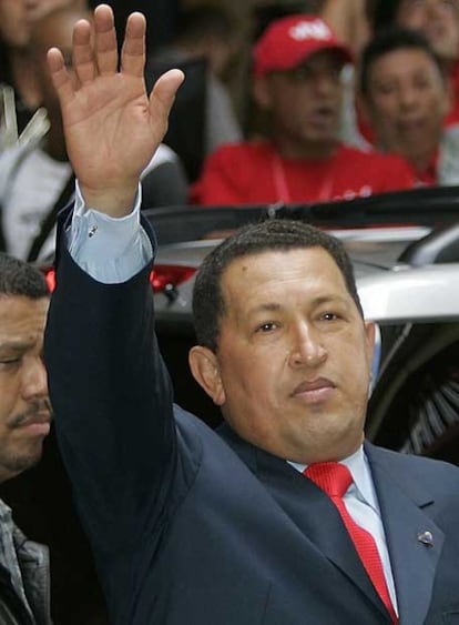 El presidente venezolano Hugo Chávez, el 16 de mayo de 2008