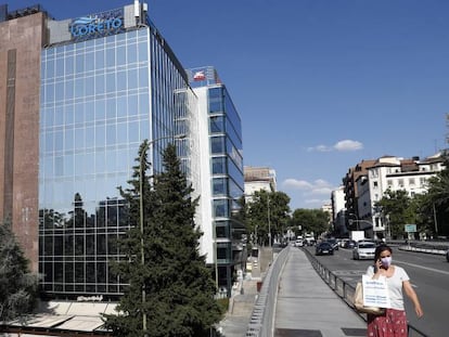 Edificio del paseo de la Castellana, 42, en Madrid. 