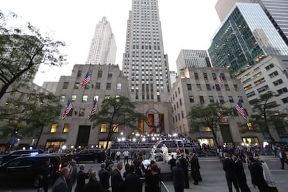 El Papa saluda a sus seguidores en Nueva York.