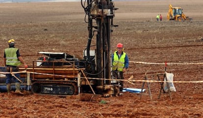 Trabajos de sondeo en la zona de Villar de Ca&ntilde;as previstos para el ATC. 