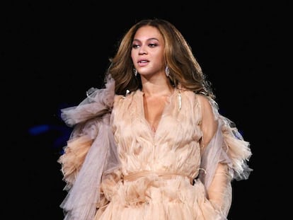 Beyonce en el escenario de Rose Bowl en Pasadena, California, en septiembre de 2018. 