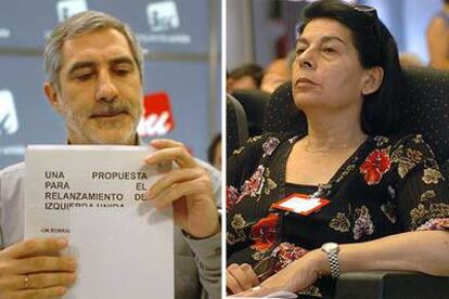 Gaspar Llamazares e Inés Sabanés, durante la reunión del Consejo Político Federal de IU.