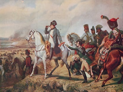 Napoleón Bonaparte en la Batalla de Wagram (1809) pintado por Horace Vernet (Galería de las Batallas, Versalles).
