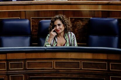 La ministra de Hacienda, María Jesús Montero, en el Congreso de los Diputados, el pasado 3 de noviembre.