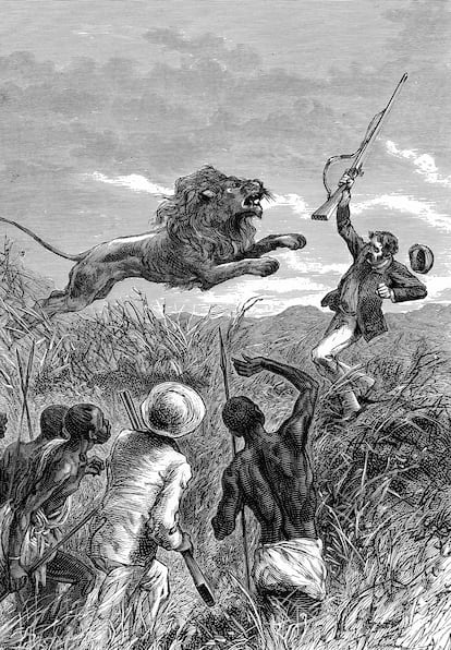 David Livingstone, mientras estaba siendo atacado por un león.