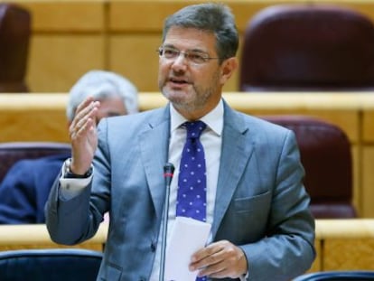 El ministre de Justícia, Rafael Catalá, al Senat, l'1 de setembre.