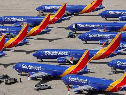 Aviones 737 MAX de la aerolínea Southwest. 