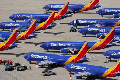 Aviones 737 MAX de la aerolínea Southwest.