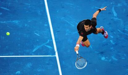 Djokovic, durante el partido ante Gimeno-Traver.