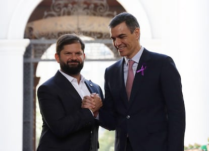 Gabriel Boric y Pedro Sanchez