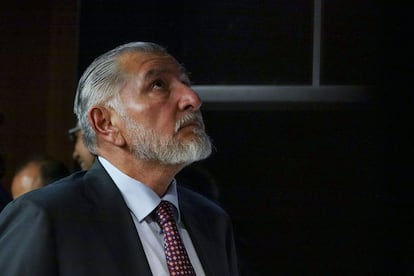  Adán Augusto López, senador de Morena, en el Senado de la República, en abril de 2025. 