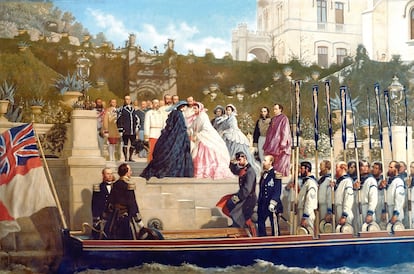 'Arrival of Empress Elizabeth in Miramare' by Cesare Dell'Acqua; 1865.