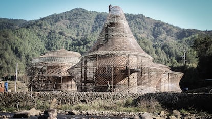 Albergue en la Bienal de Bambú de Longquan, Baoxi (China).