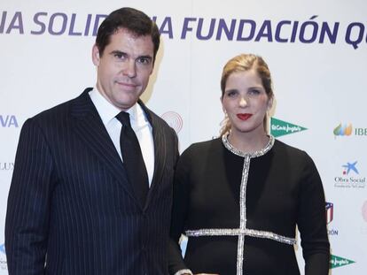 Luis Alfonso de Borbón y su esposa, Margarita Vargas, durante un acto en Madrid el pasado noviembre.
