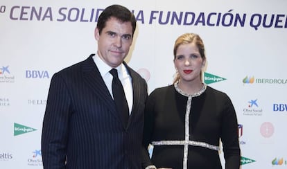 Luis Alfonso de Borbón y su esposa, Margarita Vargas, durante un acto en Madrid el pasado noviembre.