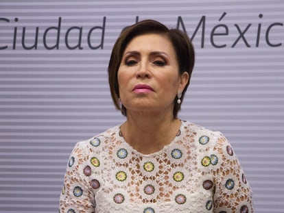 La exfuncionaria mexicana Rosario Robles, durante una comparecencia en 2018.