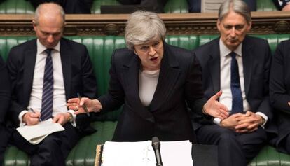 May, durante una sesión parlamentaria, el 22 de mayo, en Londres.