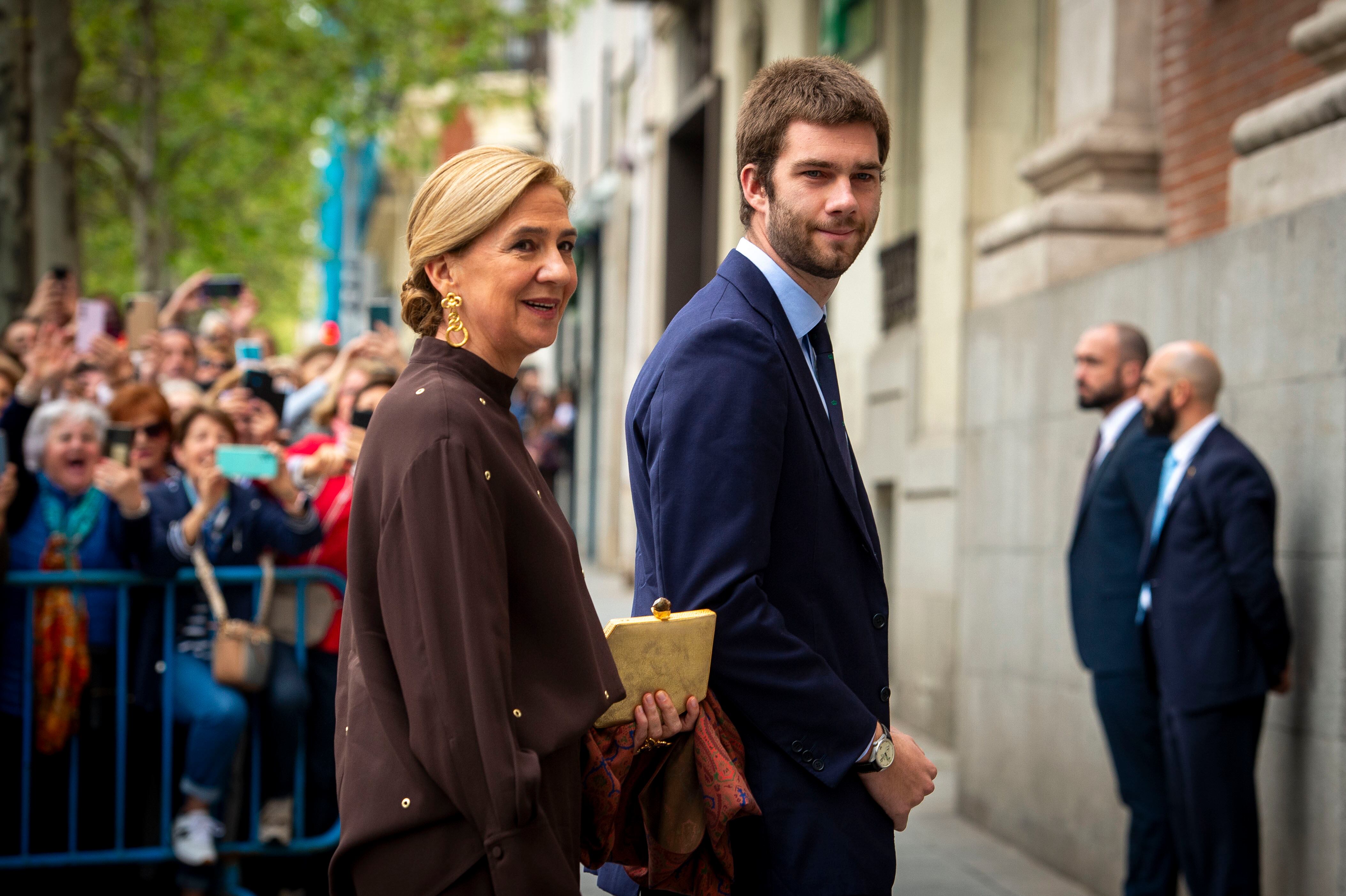 La infanta Cristina y su hijo Juan Valentín Urdangarin de Borbón. 