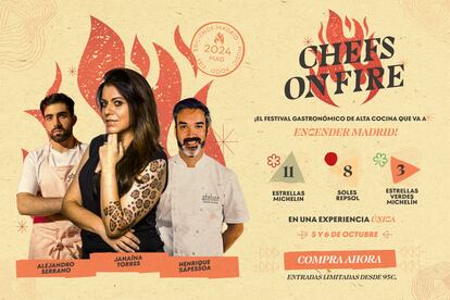 Cartel promocional del festival Chefs on Fire.