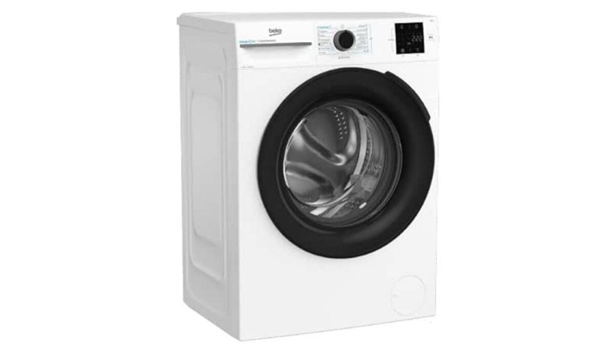 Lavadora con carga frontal de 10 kg, de Beko.