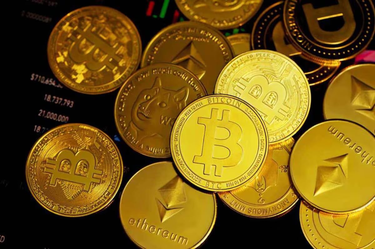 Representación de criptomonedas.