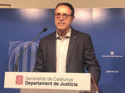 El secretario de Medidas Penales, Reinserción y Atención a la víctima de la Conselleria de Justicia, Amand Calderó, anuncia la concesión del segundo grado a los presos del 'procés'.