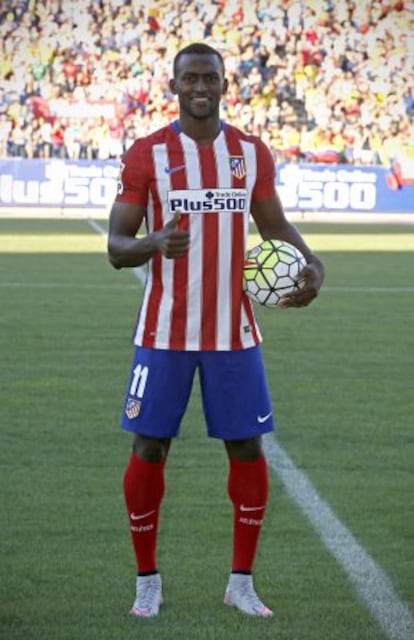 Presentación del nuevo jugador colombiano del Atlético de Madrid Jackson Martinez.  KIKE PARA.