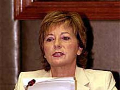 Celia Villalobos, en una comparecencia ante el Senado.