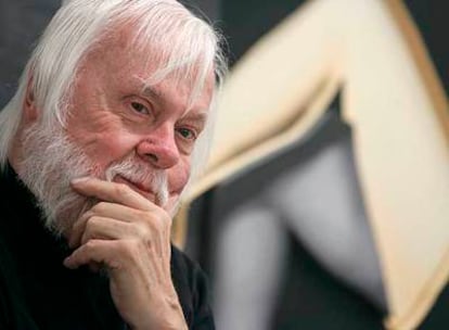 John Baldessari, en la galería madrileña en la que expone su obra más reciente.