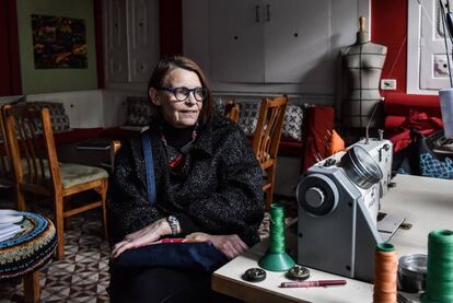La diseñadora alemana Heike Weber en su casa de Damasco.