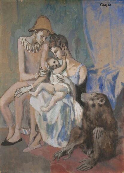 'Familia de acróbatas con mono', 1905.