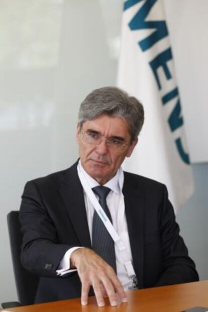 Joe Kaeser, presidente de Siemens, durante la entrevista